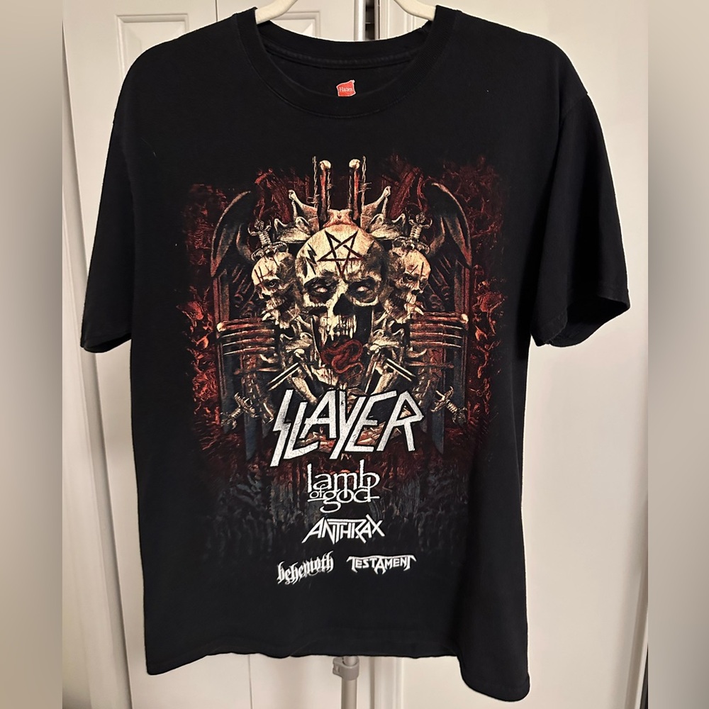 Slayer 2018 World Tour Graphic Tee- Size Medium